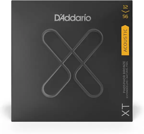 Струны для акустической гитары D'Addario XTAPB1256 12-56, бронза фосфорная с антикоррозионным покрытием