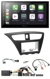 Pioneer Lenkrad Bluetooth DAB 2DIN USB Autoradio für Honda Civic ab 12 schwarz