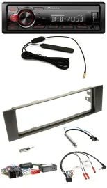 Pioneer MP3 DAB 1DIN Lenkrad USB Autoradio für Audi A3 03-06 Teilsystemadapter