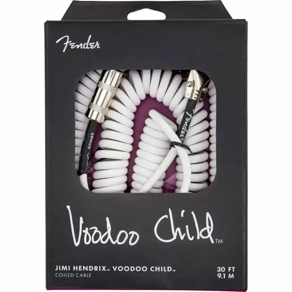 Инструментальный кабель Fender Jimi Hendrix Voodoo Child Coiled White