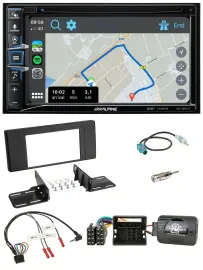 Alpine DAB TMC Bluetooth 2DIN USB Lenkrad Navigation für Land Rover Range Rover