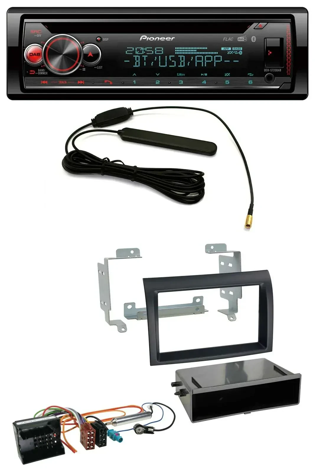 Автомагнитола Pioneer USB DAB MP3 Bluetooth CD для Citroen Jumper (2006–2011), Quadlock