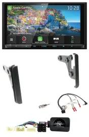 Автомагнитола для Toyota Yaris 2007–2010 Kenwood 2-DIN, Bluetooth, USB, DAB, Navigation, TMC
