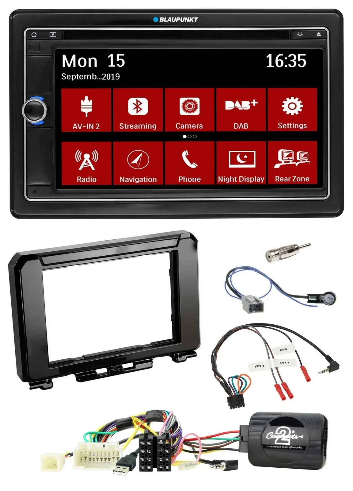 Blaupunkt 2DIN USB DAB Lenkrad Bluetooth TMC Navigation für Suzuki Jimmny GJ ab