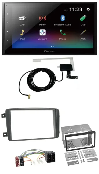 Pioneer DAB MP3 Bluetooth 2DIN USB Autoradio für Mercedes C-Klasse Vito CLK Vian