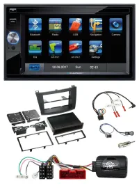 Blaupunkt 2DIN Bluetooth TMC USB Lenkrad SD Navigation für Mazda 3 09-13 analog