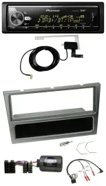 Pioneer Bluetooth DAB USB Lenkrad Autoradio für Opel Corsa C 00-04 aluminium