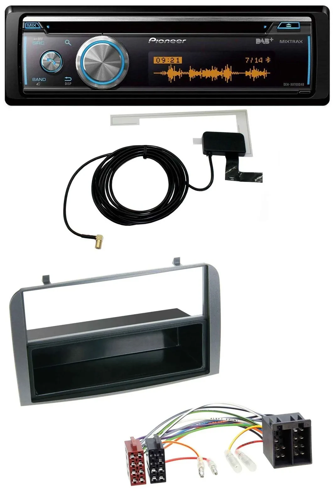 Автомагнитола для Alfa Romeo 147/GT Pioneer Bluetooth DAB MP3 USB CD антрацит