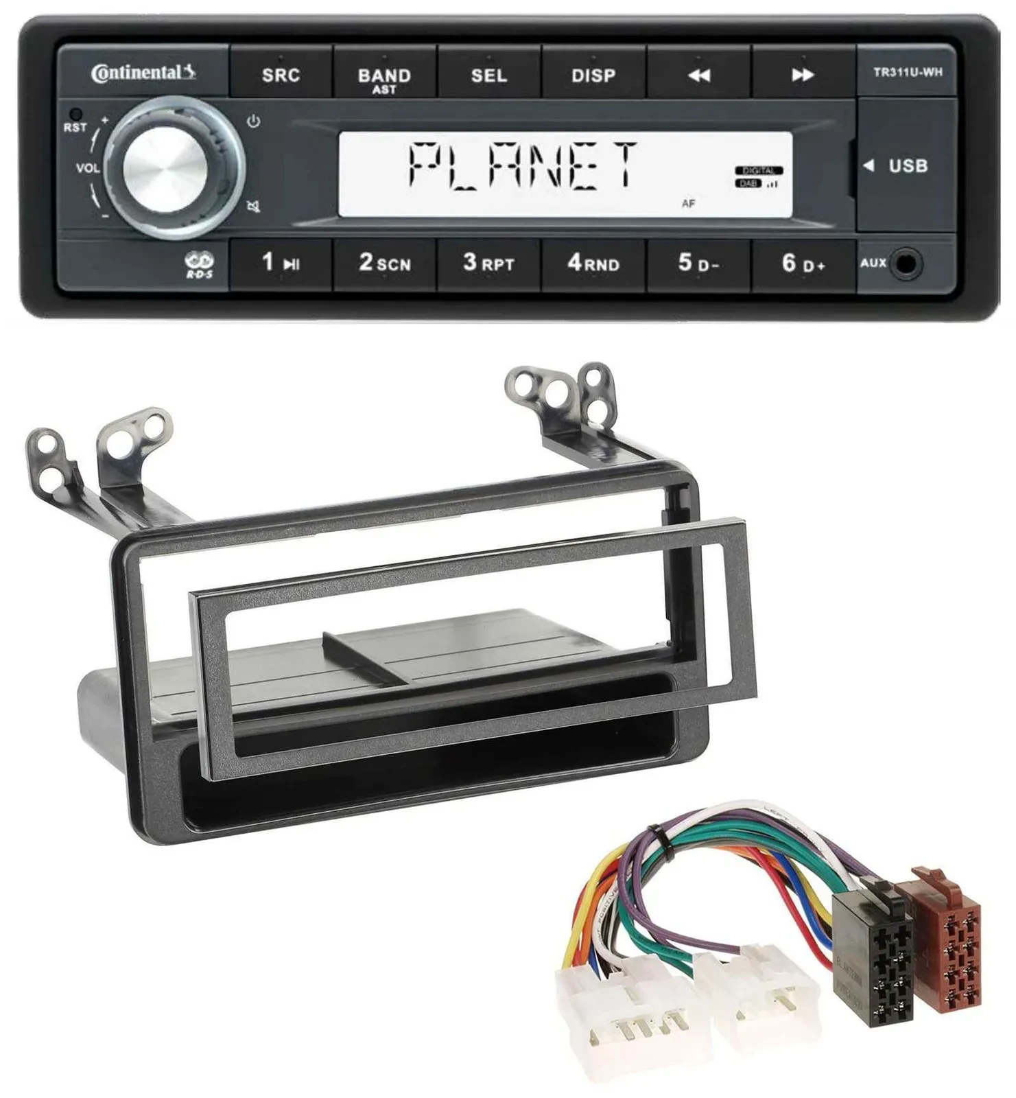 Continental USB MP3 AUX 1DIN Autoradio für Toyota MR2, RAV4, Yaris Verso