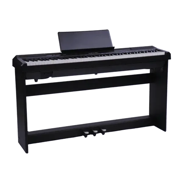 Цифровое пианино компактное Antares D-300 черное со стойкой и педальным узлом в комплекте