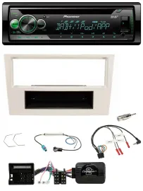 Автомагнитола Pioneer USB MP3 DAB CD для Opel Corsa D 2006–2008, перламутрово-белый с поддержкой управления на руле