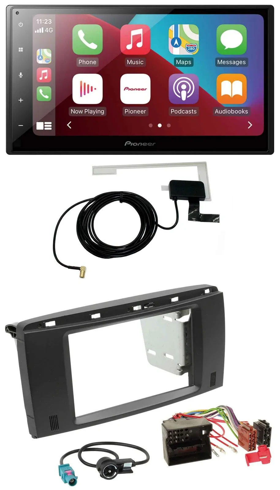 Pioneer USB Bluetooth DAB MP3 2DIN Autoradio für Mercedes R-Klasse 2006-2012