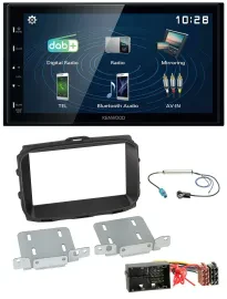 Kenwood 2DIN Bluetooth MP3 USB DAB Autoradio für Alfa Giulietta 940 Facelift ab