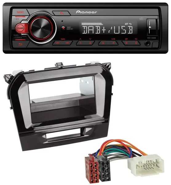 Pioneer MP3 1DIN DAB USB AUX Autoradio für Suzuki Vitara (ab 2015)