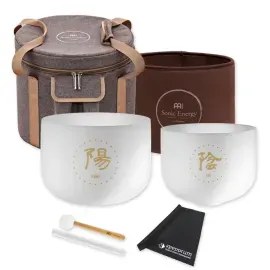 Поющие чаши MEINL Sonic Energy TCMCSBSET2 Yin Yang, кварцевые (набор, 2 шт.) с тканью keepdrum