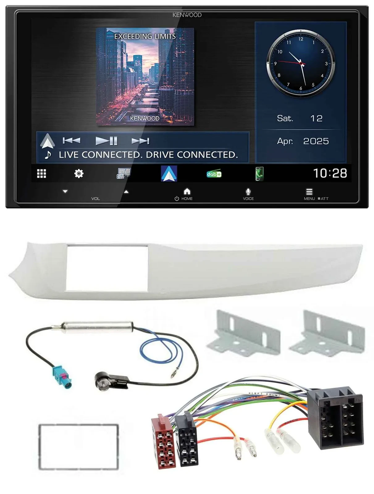 Kenwood Bluetooth 2DIN USB DAB MP3 Autoradio für Alfa Romeo Giulietta 2010-2013