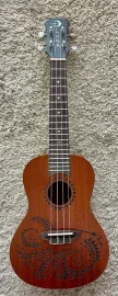 Luna Mahogany Series Tattoo Concert Ukulele, Model UKE TC MAH with Gig Bag