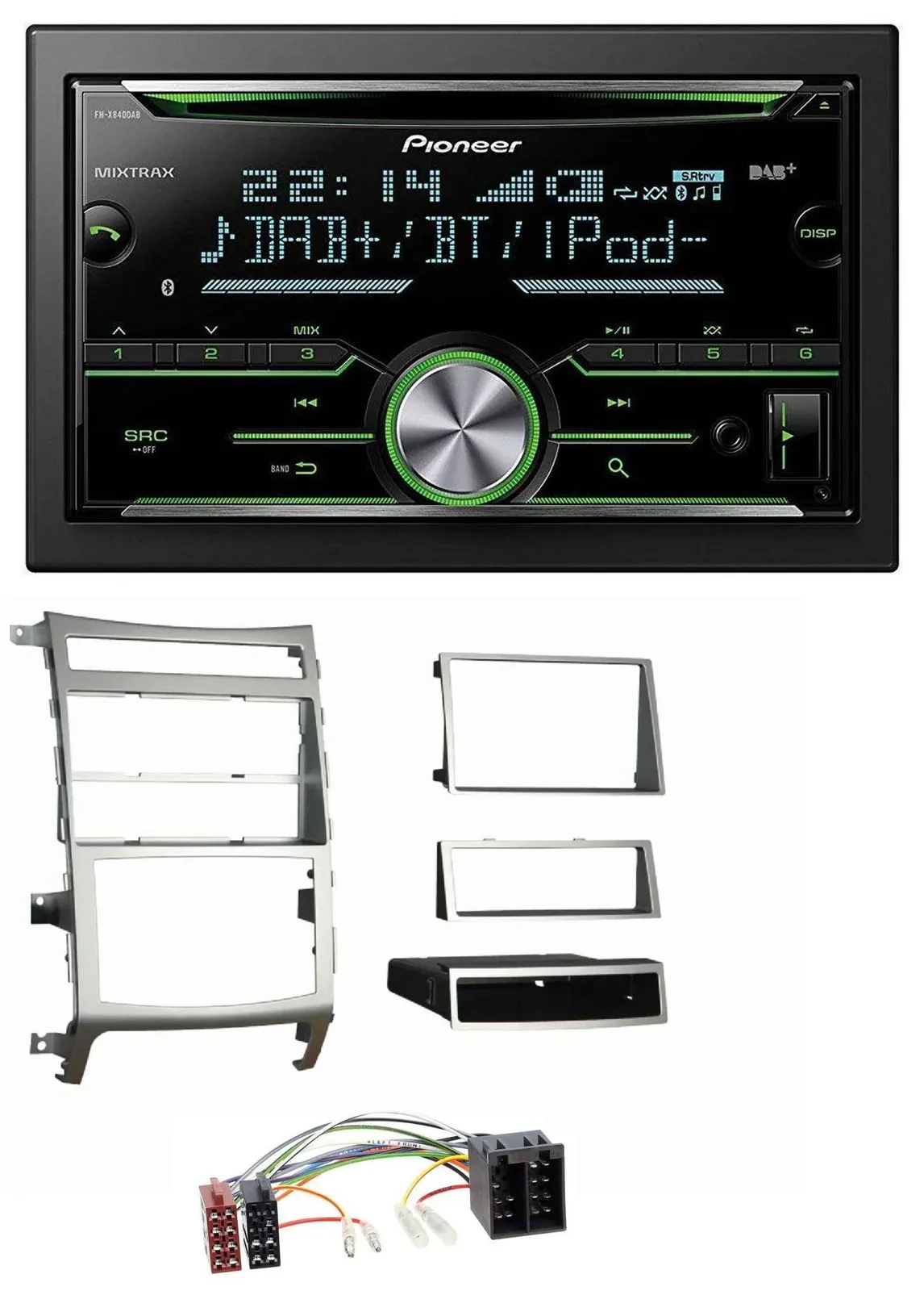 Pioneer Bluetooth MP3 DAB 2DIN USB CD Autoradio für Hyundai ix55 2009-2012 silbe