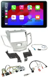 Pioneer Bluetooth 2DIN USB Lenkrad DAB Autoradio für Ford Fiesta 2010-2017 silbe