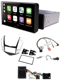 Pioneer Bluetooth Lenkrad DAB USB Autoradio für Chevrolet Cruze 2011-2016 silber