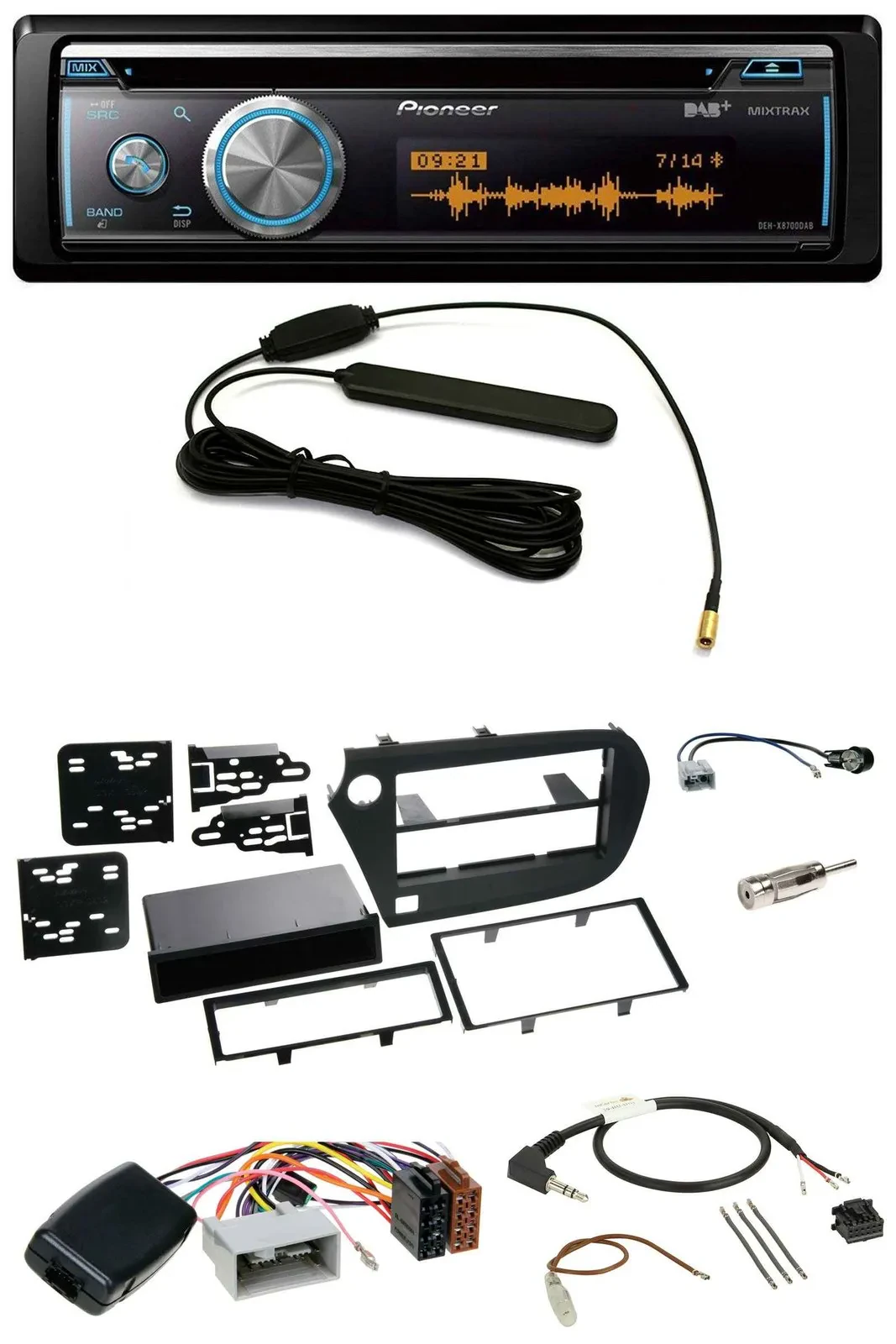 Pioneer CD USB Bluetooth DAB Lenkrad Autoradio für Honda Insight ZE2 2009-2013