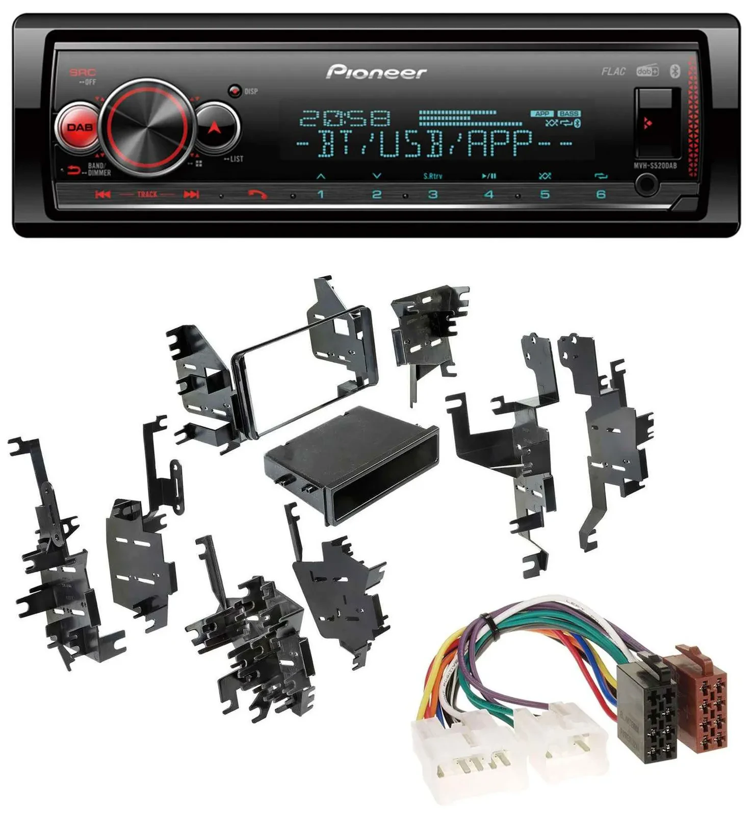 Pioneer Bluetooth USB MP3 DAB Autoradio für Toyota Highlander Matrix RAV 4