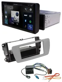 Автомагнитола Pioneer DAB MP3 Bluetooth USB для Seat Ibiza (с 2008) серый Dublin