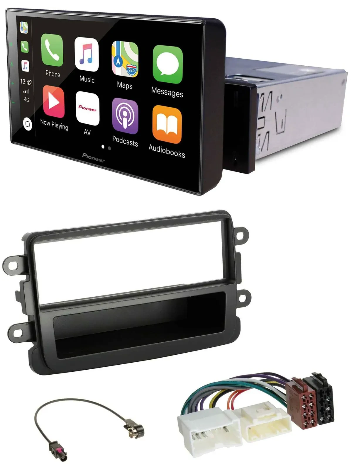 Pioneer Bluetooth MP3 DAB USB Autoradio für Dacia Lodgy Duster Dokker Sandero sc