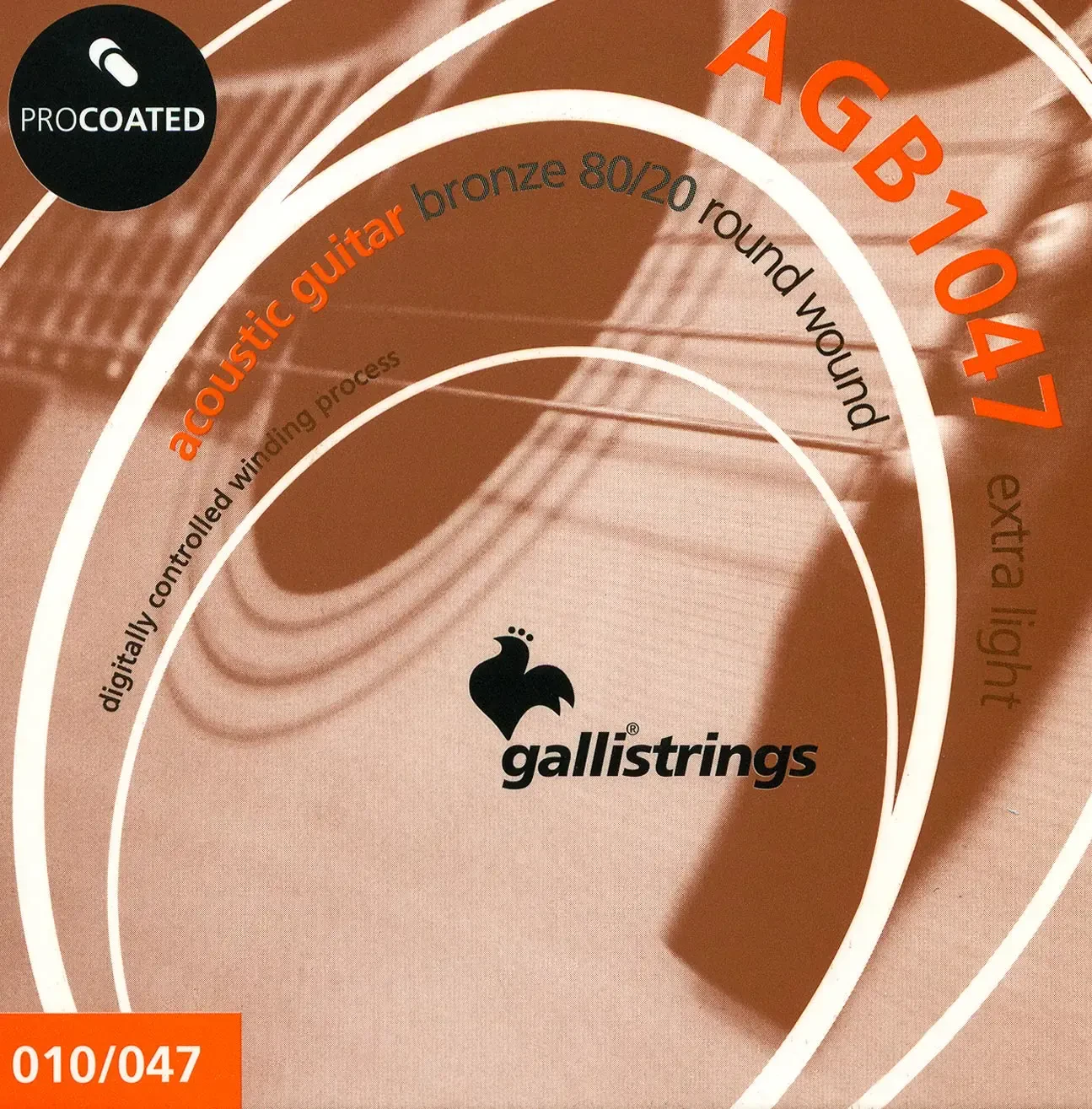 Струны для акустической гитары 10-47 Galli Strings AGB1047