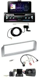 Автомагнитола для Alfa Romeo GT/147 (2007–2010) Pioneer DAB, Bluetooth, USB, совместимая с кнопками на руле, серебристо-серая