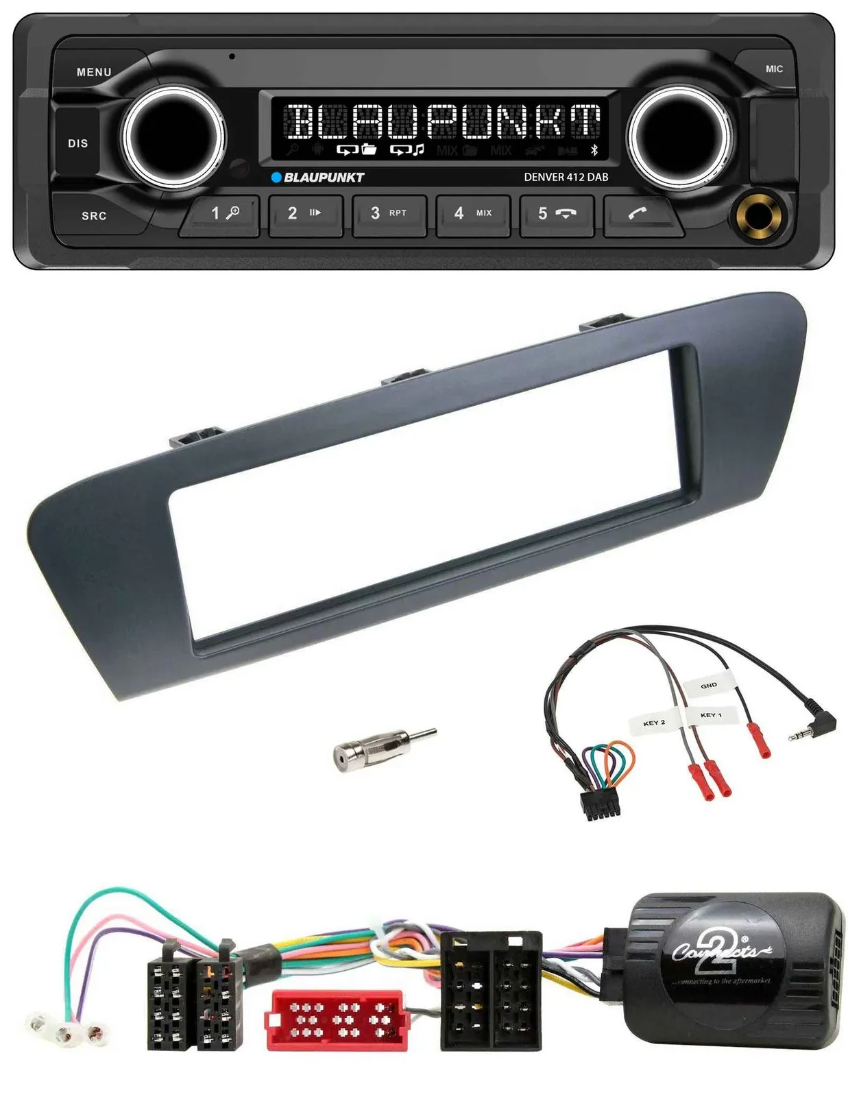 Blaupunkt Bluetooth DAB Lenkrad USB Autoradio für Renault Grand Scenic ISO ab 20