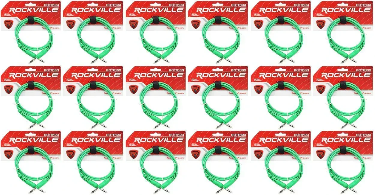 Коммутационный кабель Rockville RCTR103G Green 0.9 м (18 штук)