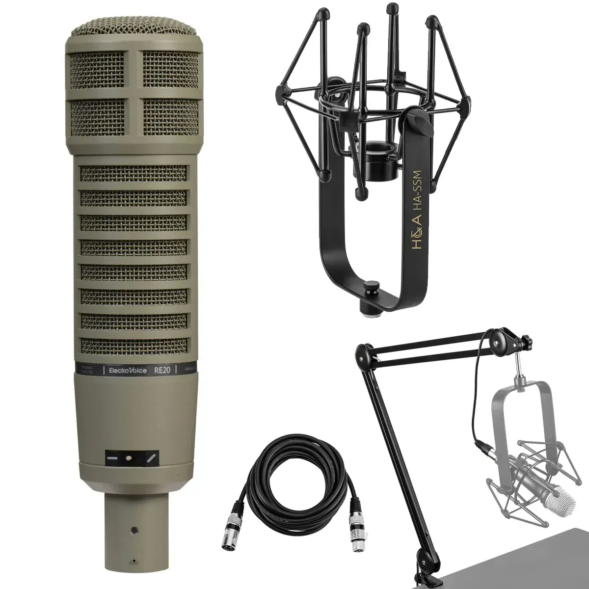Микрофон для вещания Electro-Voice RE20 динамический кардиоидный Variable-D с Shockmount