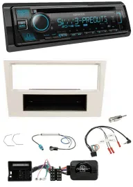 Автомагнитола Kenwood Bluetooth, USB, CD, DAB для Opel Corsa D (2006–2008) с поддержкой управления на руле