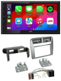 Автомагнитола JVC 2-DIN, Bluetooth, DAB, USB, MP3, для Fiat Grande Punto 2005–2009, антрацит