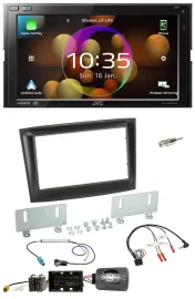 JVC DAB Lenkrad 2DIN Bluetooth USB Autoradio für Fiat Doblo ab 2015 schwarz