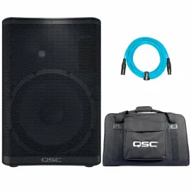 QSC CP12 CP Series Compact 12" Powered DJ PA Speaker Single w Tote Bags Pack