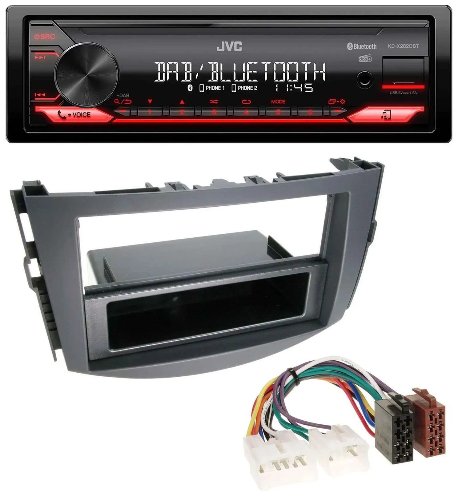 JVC Bluetooth USB DAB MP3 Autoradio für Toyota RAV-4 (ab 2006)