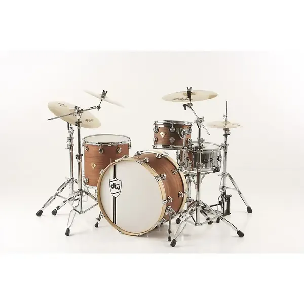 DW Classics Series 3-Piece Shell Pack Natural Mahogany Natural Chrome Hardware