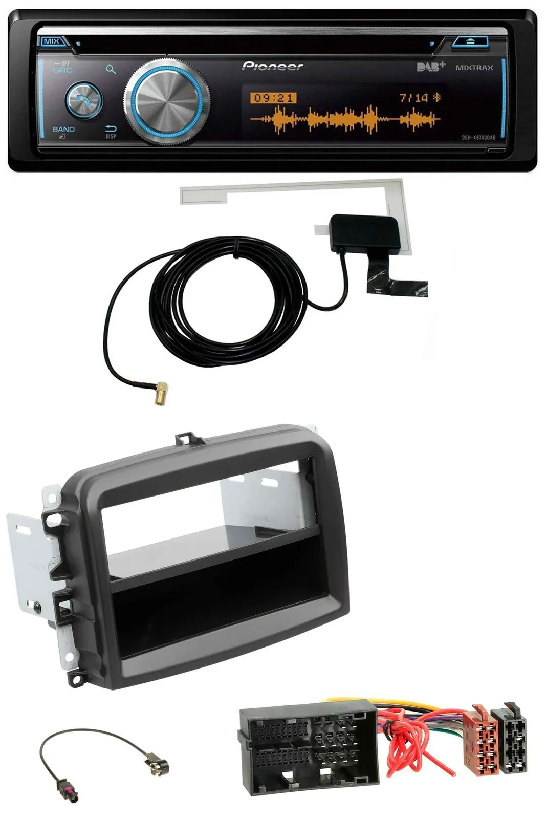 Автомагнитола для Fiat 500L (с 2012) Pioneer Bluetooth, DAB, MP3, USB, CD