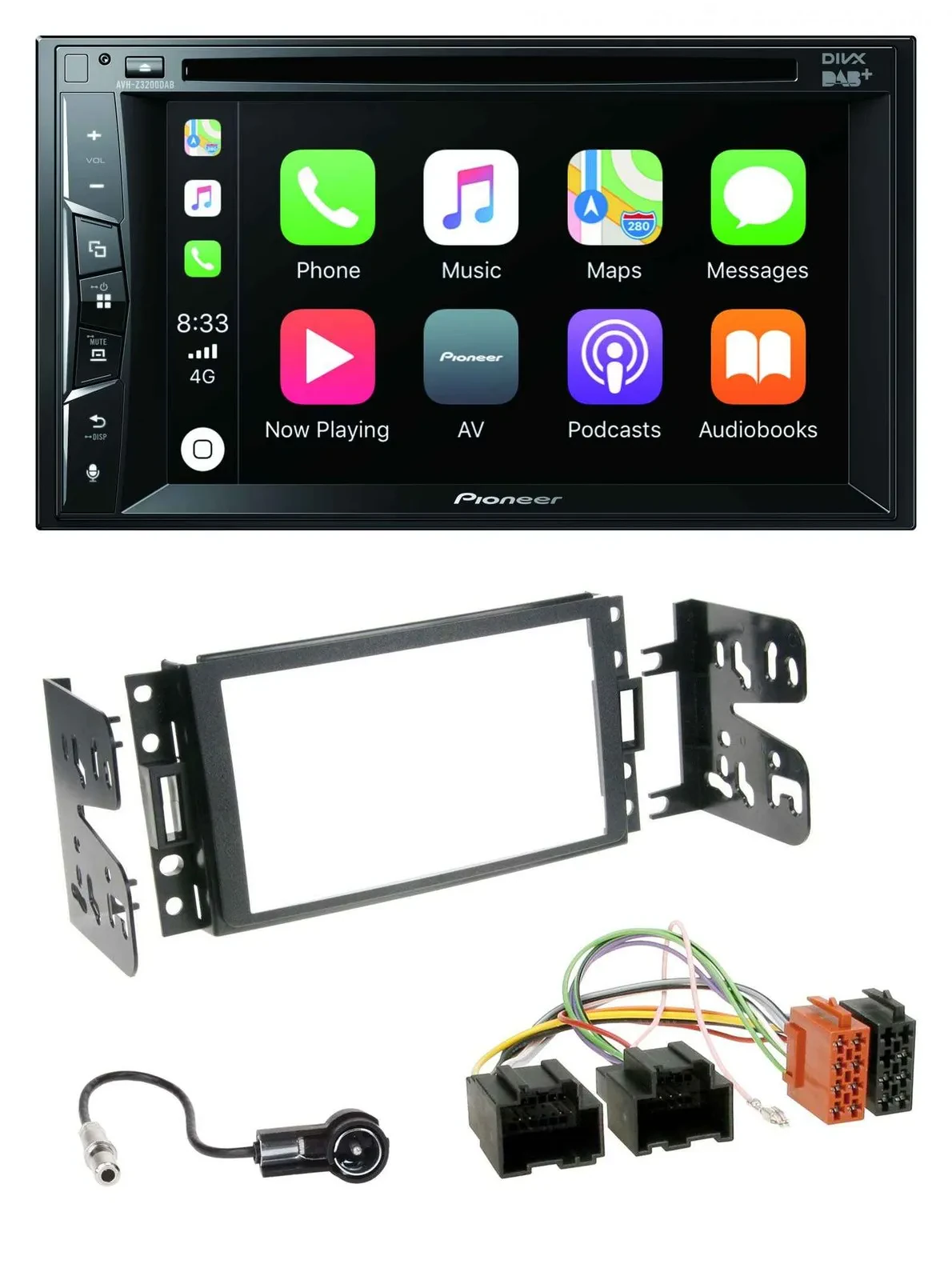 Pioneer MP3 USB DVD Bluetooth DAB 2DIN Autoradio für Chevrolet Corvette Uplander