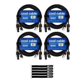Blizzard Lighting DMX5PCT-10 10FT IP Rated Combo Cable 4-Pack