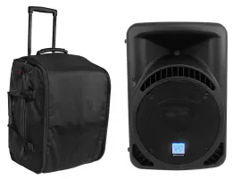 Rockville RPG12BT 12" Active Bluetooth Wirless Link DJ PA Speaker+Rolling Bag