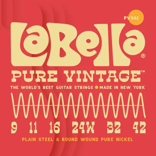 Струны для электрогитары La Bella PV942 Pure Vintage Nickel 9-42