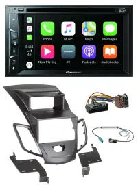 Pioneer MP3 USB DVD Bluetooth DAB 2DIN Autoradio für Ford Fiesta 10-17 Display s
