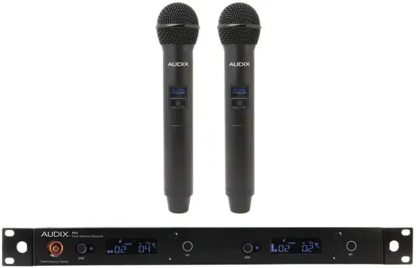 Audix AP42 OM2 Dual Handheld Wireless Microphone System for Musical...