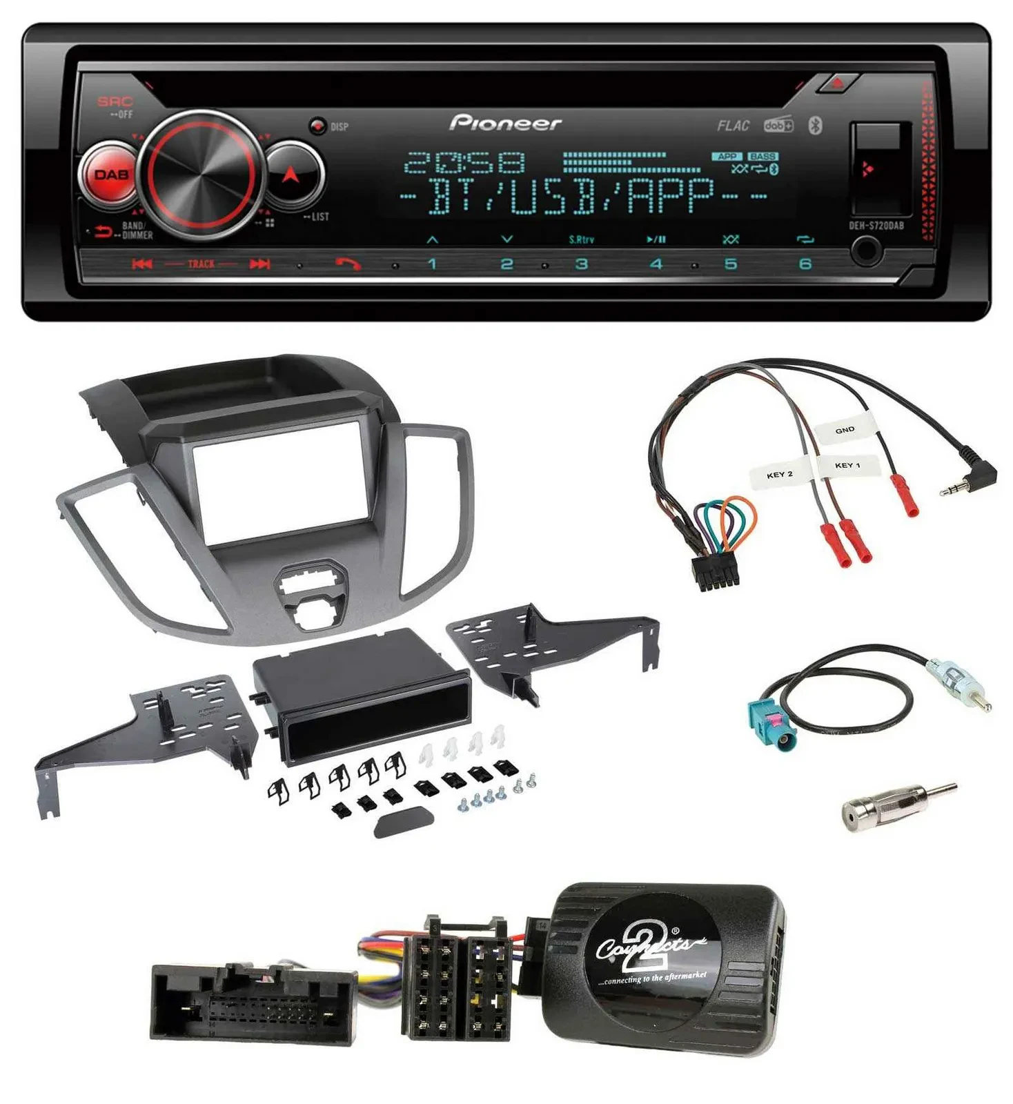 Автомагнитола для Ford Transit V363 (2015–2018) Pioneer DAB, CD, Bluetooth, USB