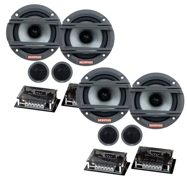 (2-Pairs) Memphis VIV35CV2200W RMS 3.5" Component Car Speakers