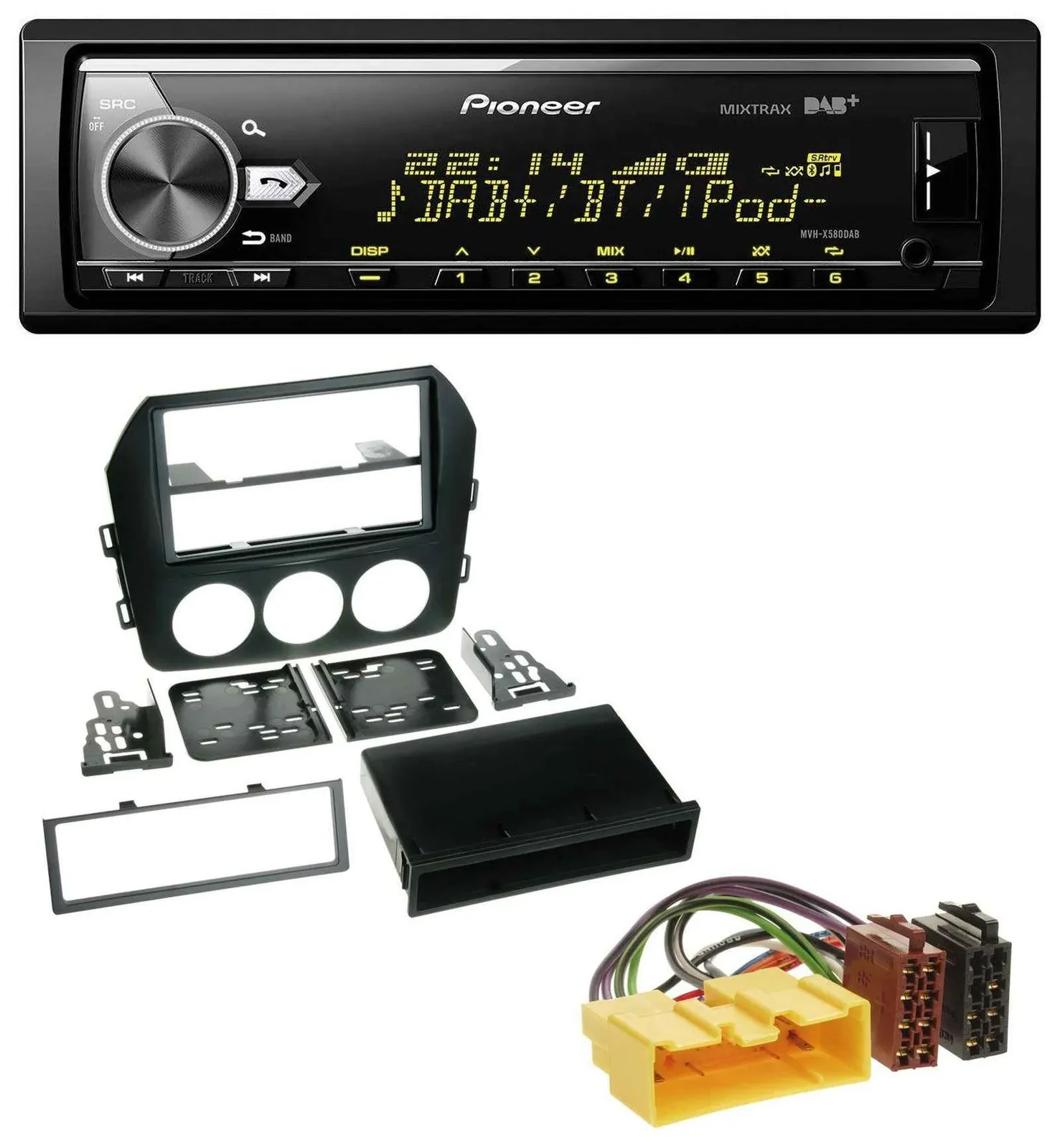 Pioneer Bluetooth USB DAB MP3 Autoradio für Mazda MX-5 (ab 2008)