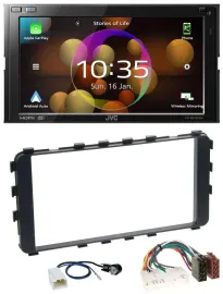 JVC DAB MP3 2DIN Bluetooth USB Autoradio für Toyota Yaris 2006-2011 OEM-Navi